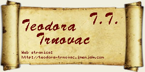 Teodora Trnovac vizit kartica
